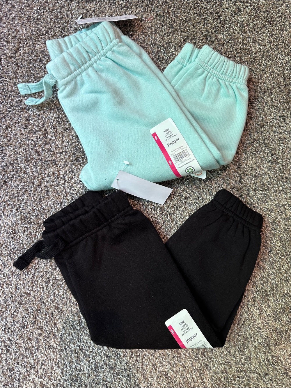 wonder nation Aqua and Black Girls Joggers
